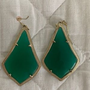 Alex Kendra Scott earrings in gold/green